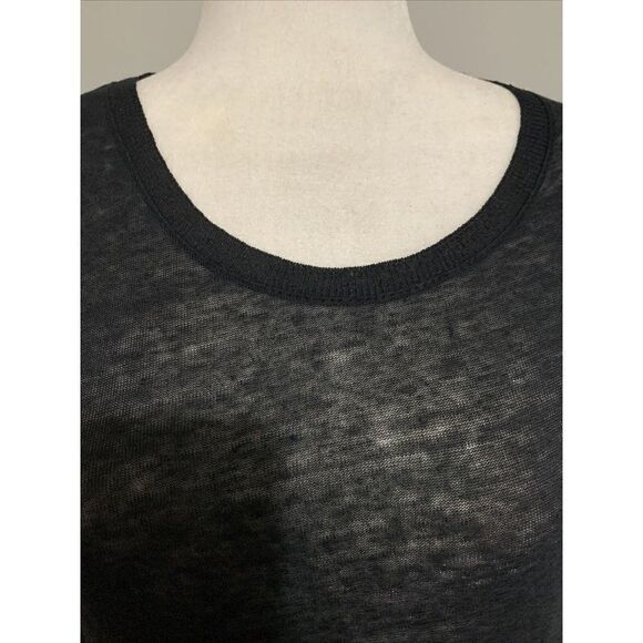 Zara WB Collection Womens Solid Black Long Sleeve Lace Sweater Top Small - Picture 2 of 5